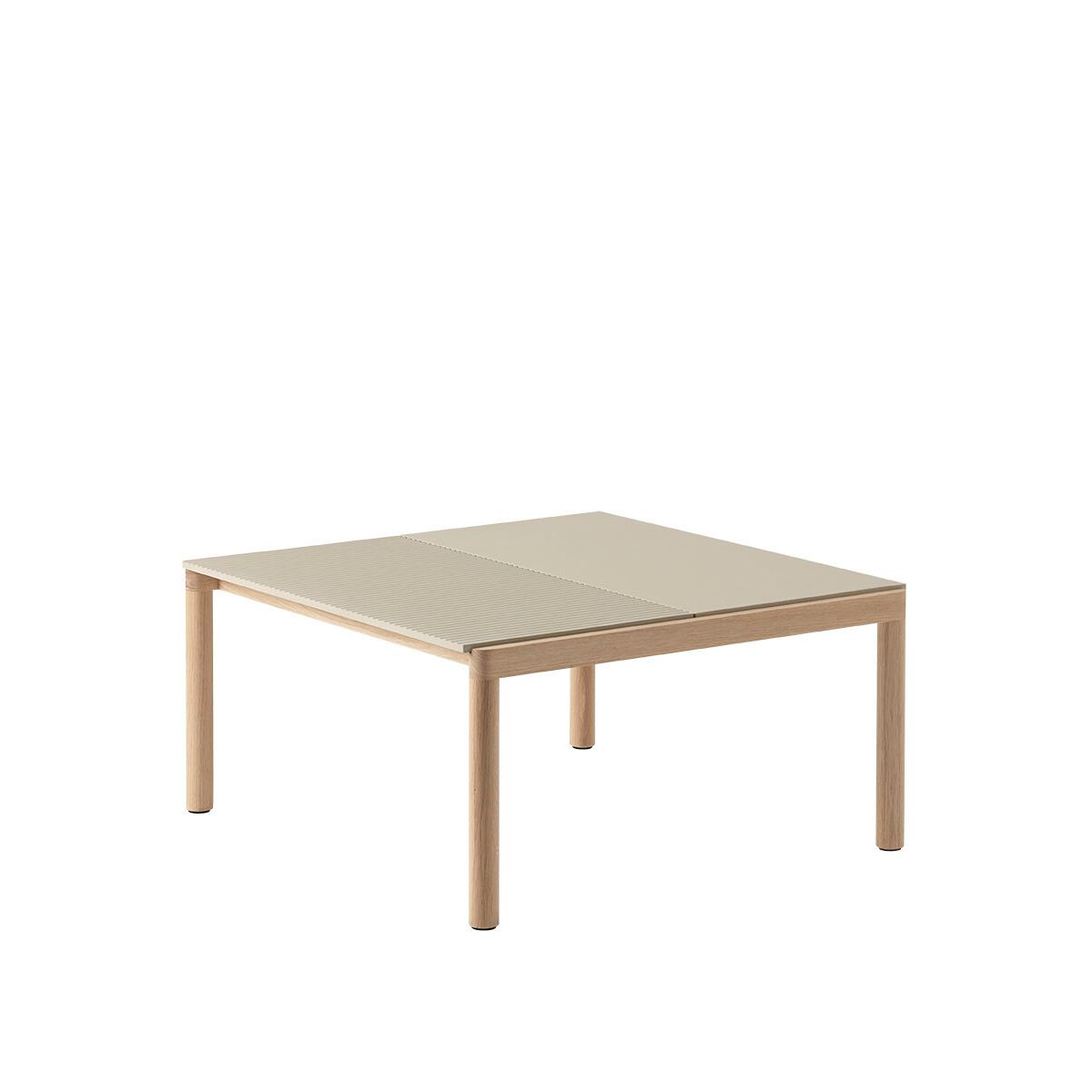 Couple Coffee Table, 80 x 84 cm fra Muuto (Sand / Oak, Wavy)