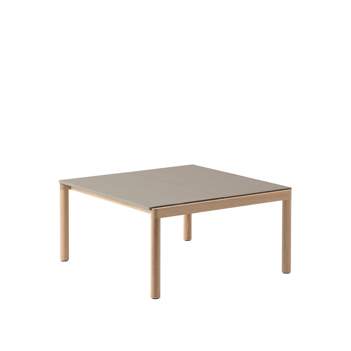 Couple Coffee Table, 80 x 84 cm fra Muuto (Taupe / Oak, Plain)