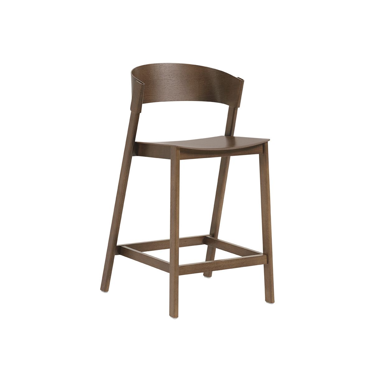 Cover Counter Stool, stained dark brown fra Muuto