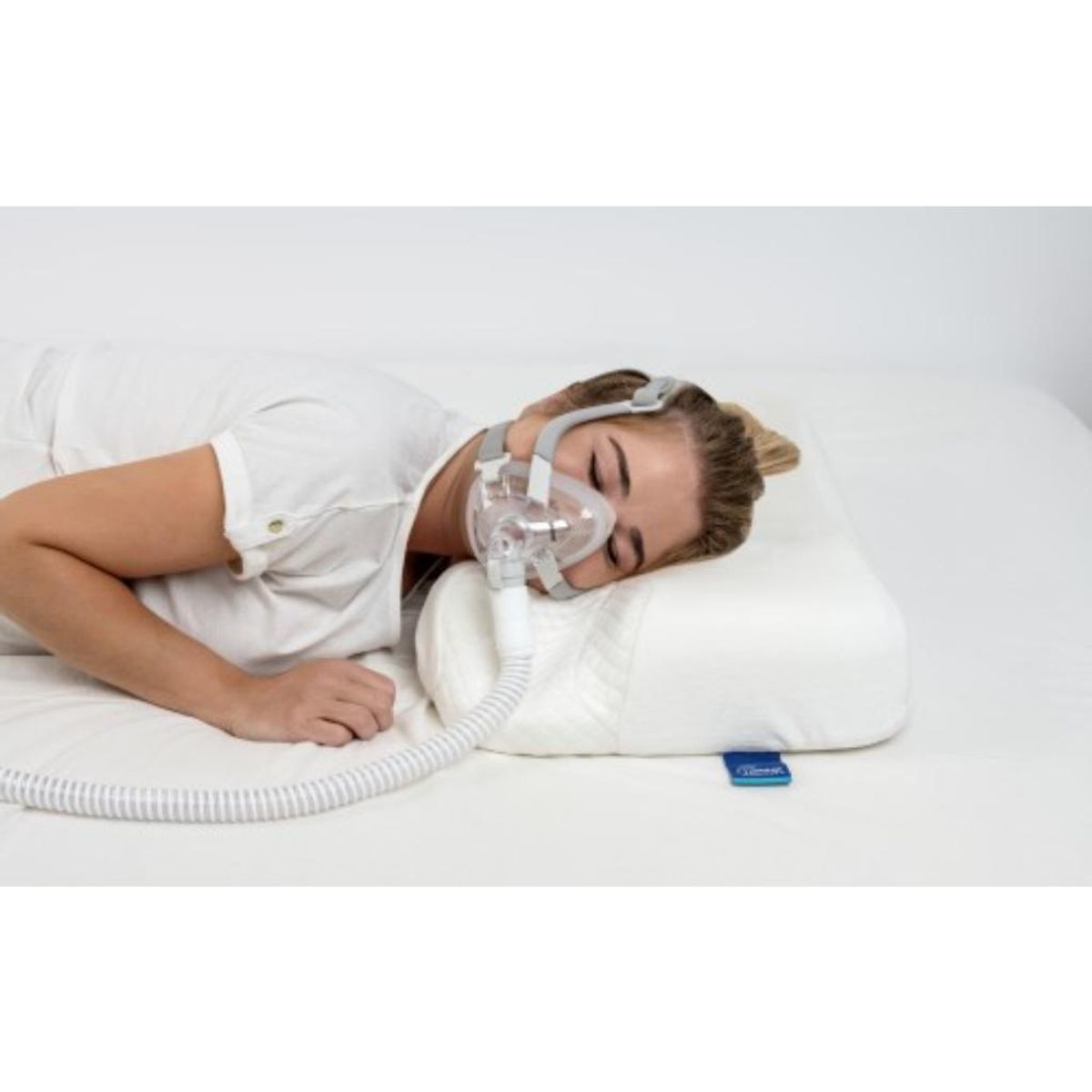 CPAP hovedpude - memoryskum og ergonomisk - Ideel til CPAP-behandling af søvnapnø, 50 x 30 x 10 cm