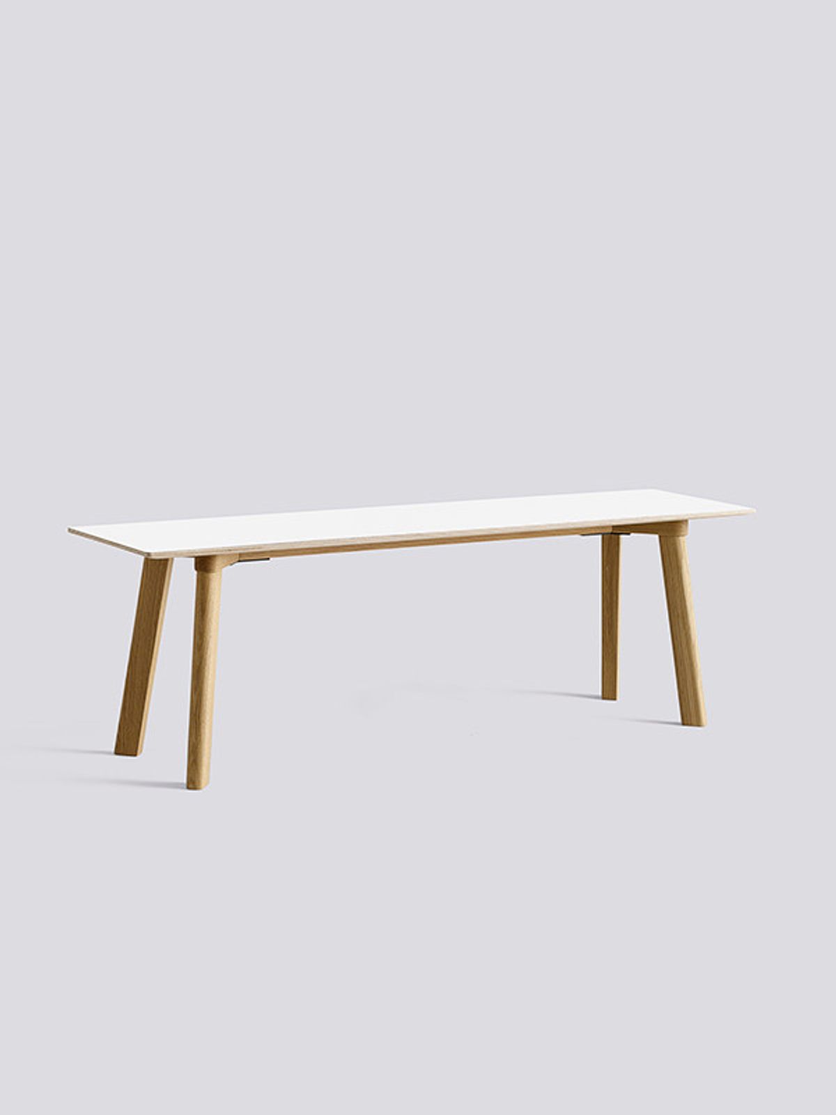 CPH Deux 215 Bænk fra Hay (L140 x B35 x H45 cm, Pearl white laminat, Matlakeret eg)