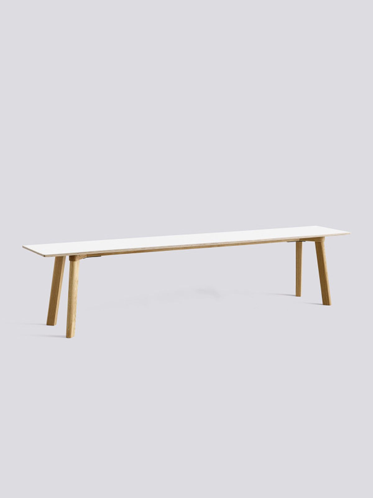 CPH Deux 215 Bænk fra Hay (L200 x B35 x H45 cm, Pearl white laminat, Matlakeret eg)