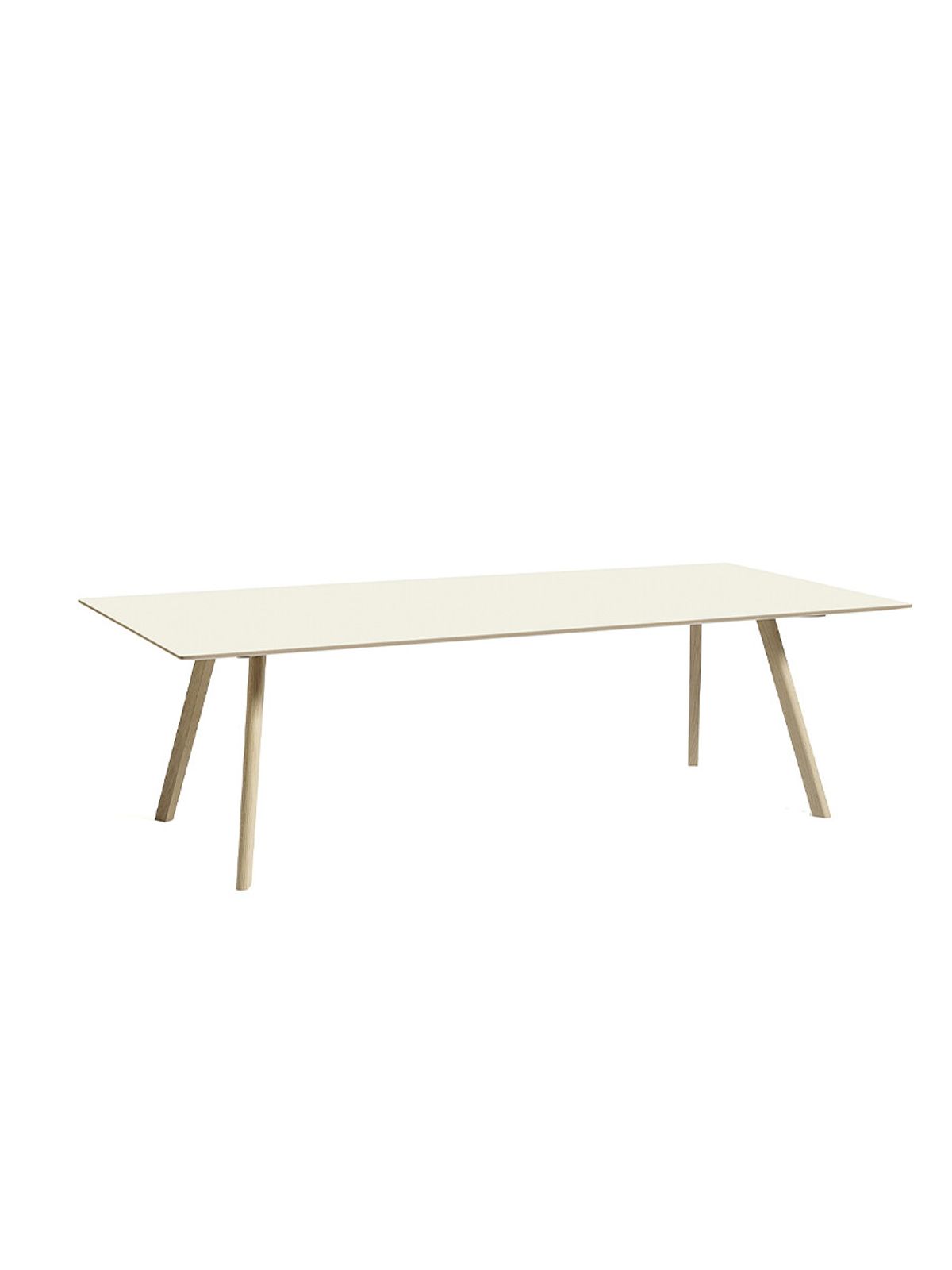 CPH30 Bord, 250 cm fra Hay (Off white linoleum, Lakeret eg, L: 250 x B: 120 x H: 74 cm)