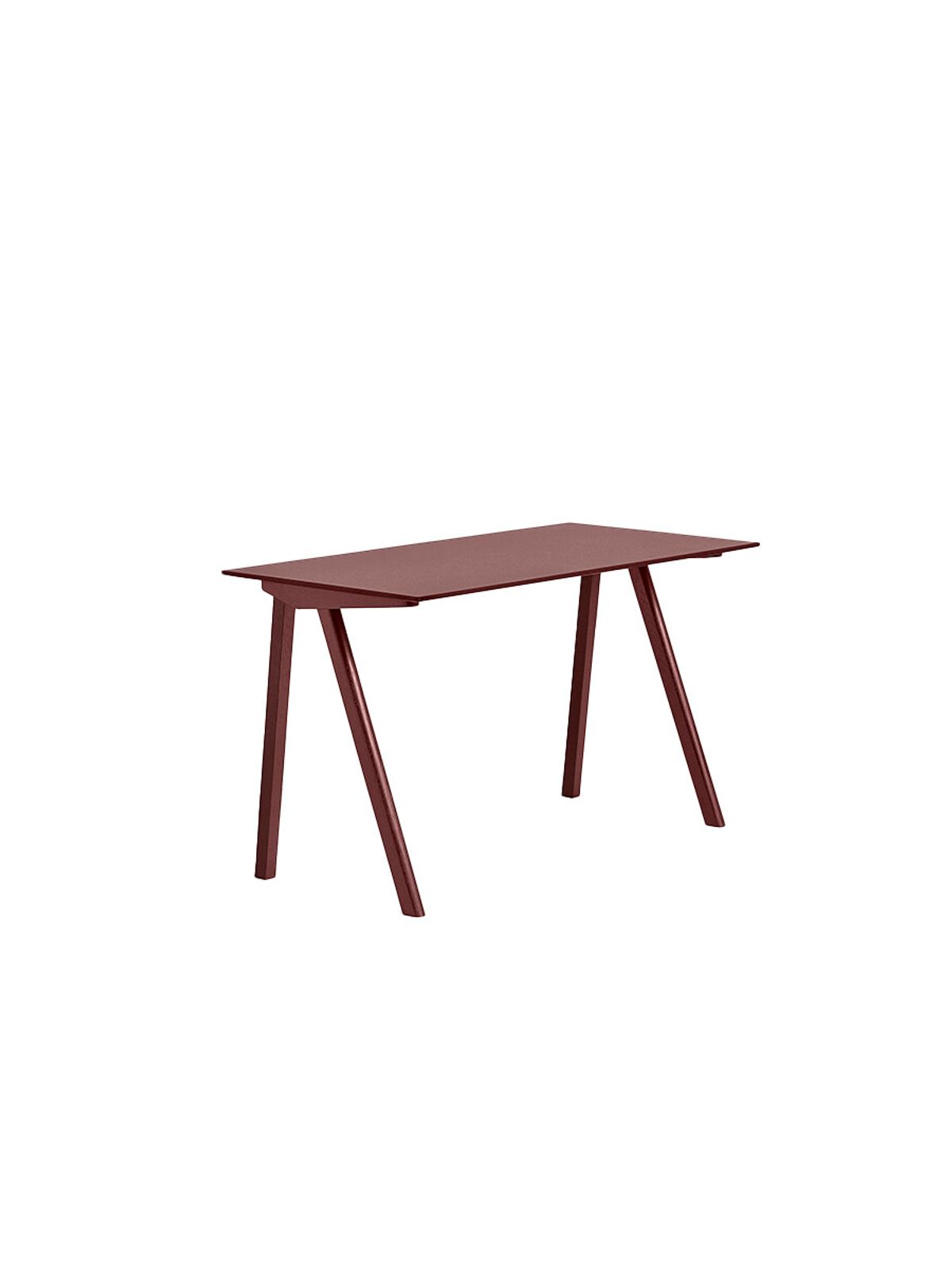 CPH90 Skrivebord, 130 cm fra Hay (Burgundy Linoleum, Bordeaux lakeret eg)