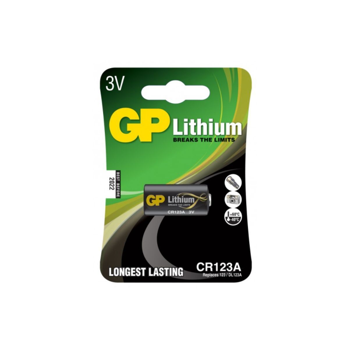 CR123A Lithium Pro batteri fra GP