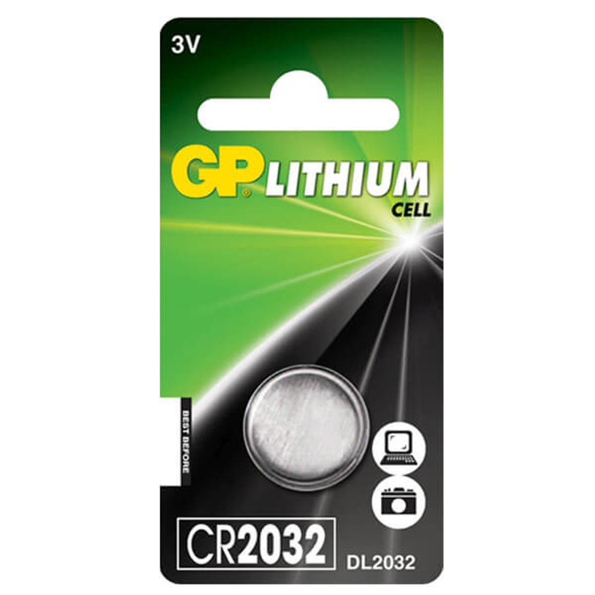 CR2032 batteri / 3 Volt Lithium / 1 stk / knapcelle