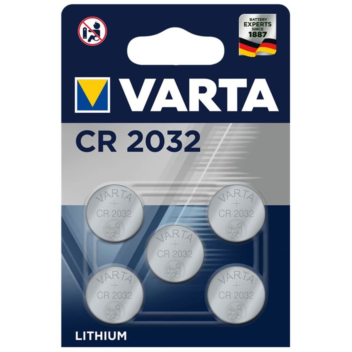 CR2032 - Knapcelle Batterier - Varta - 5 stk (49533)