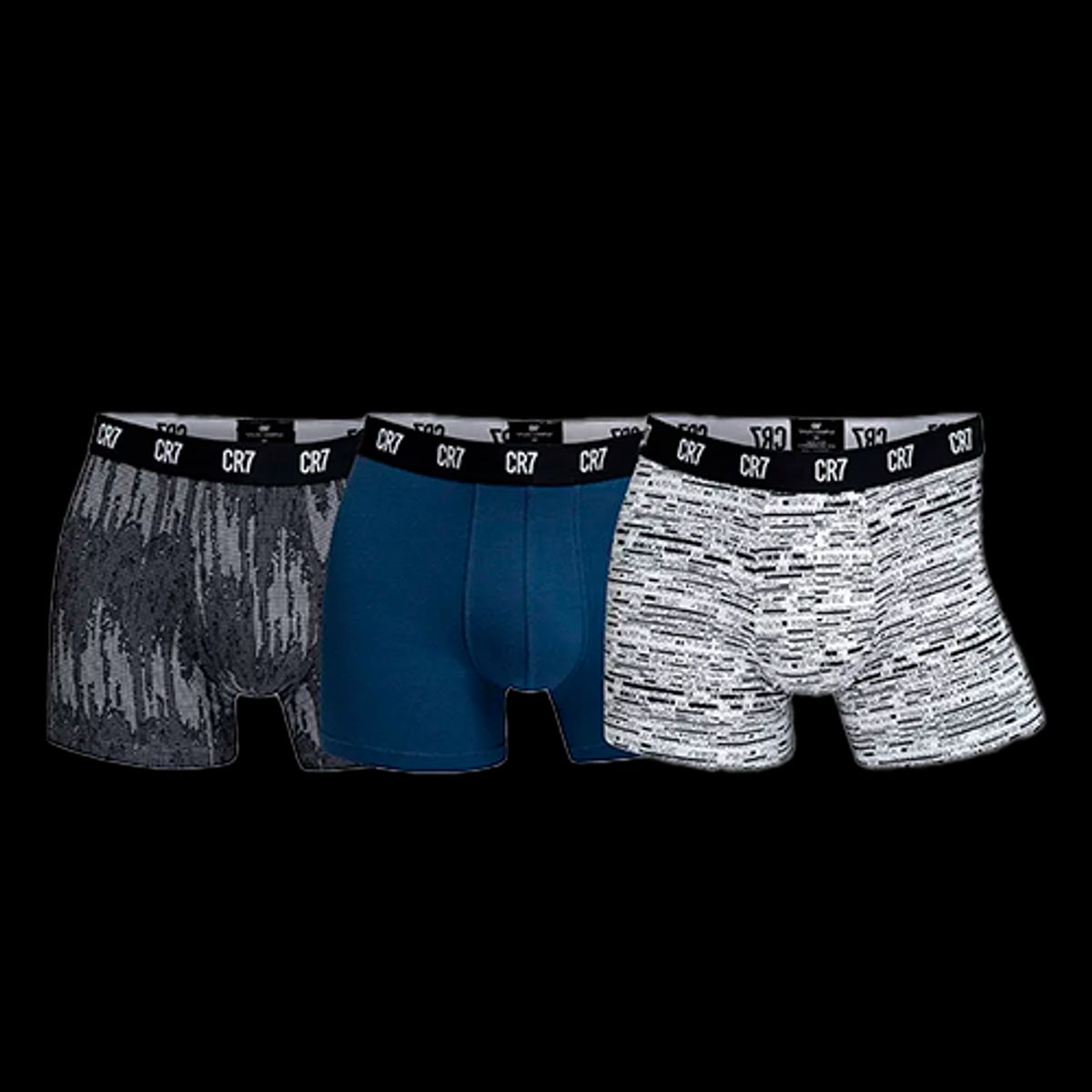 CR7 3-pack Basic Trunks (Mønster)-Large