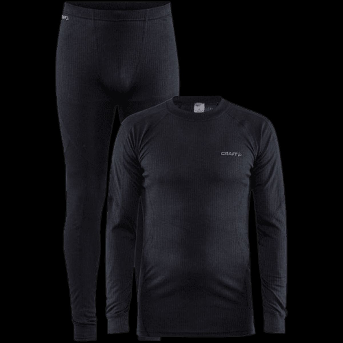 Craft Core Dry Baselayer Set Herre (Farve: Blaze/black, Størrelse: Xl)