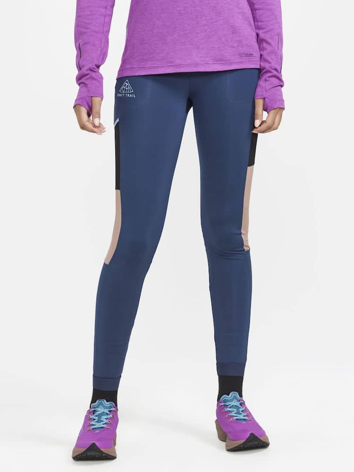 Craft Kvinder - PRO Trail Tights - Tide / Sepia XS