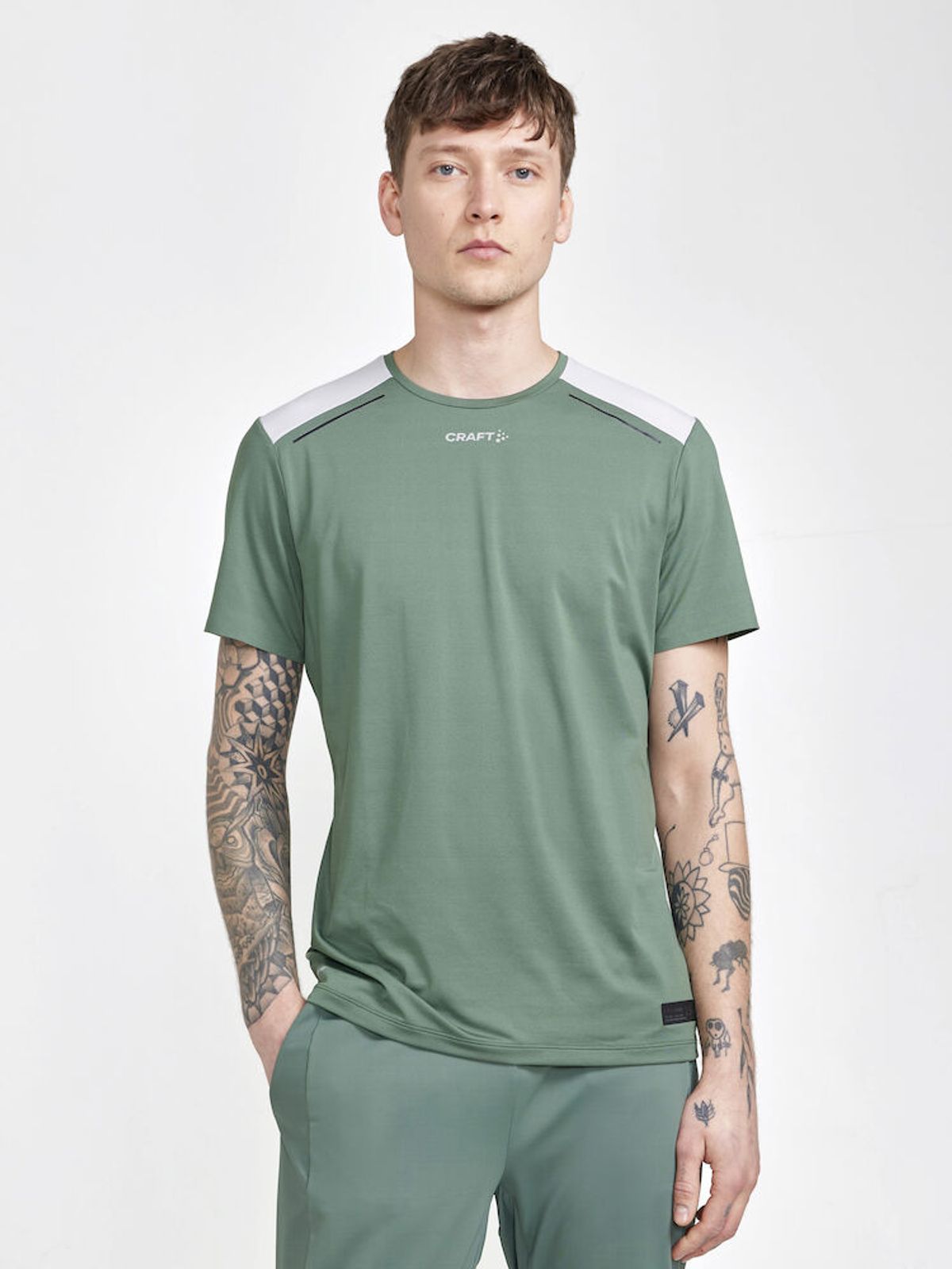 Craft - Pro Hypervent Ss Tee M - Moss / Flex XL