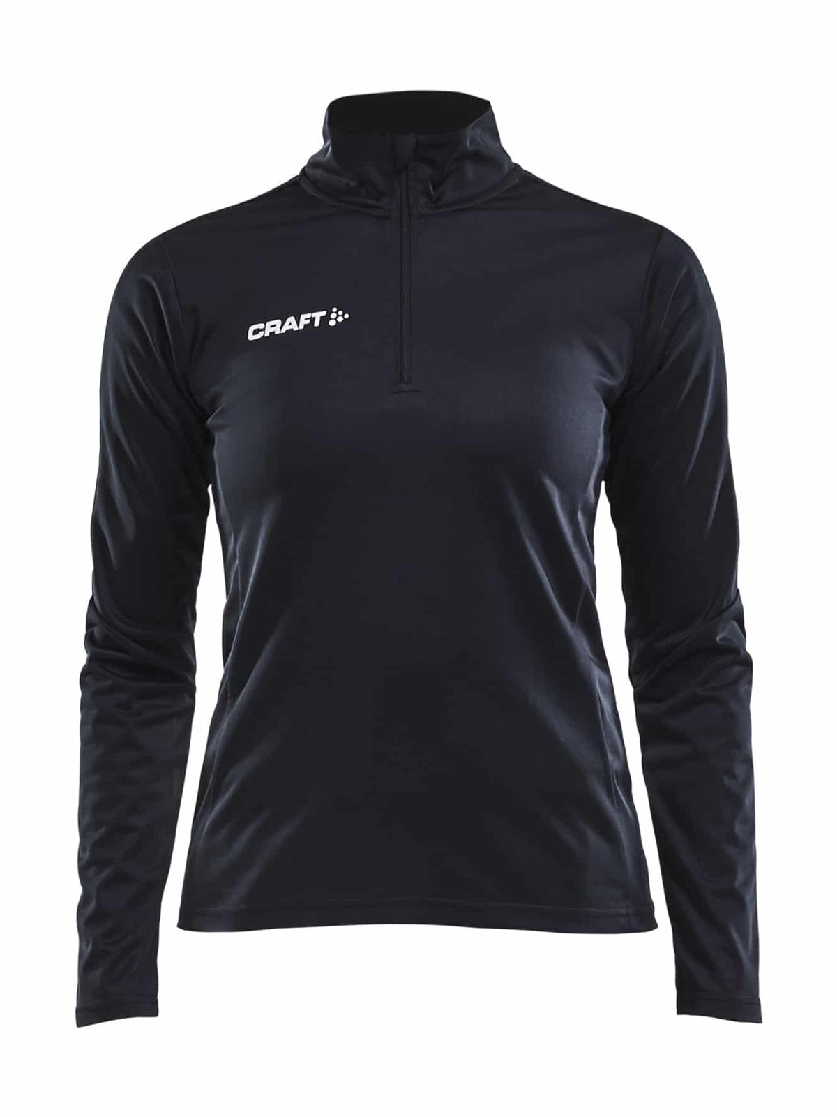 Craft - Progress Halfzip LS Tee Kvinder - Black/White XXL