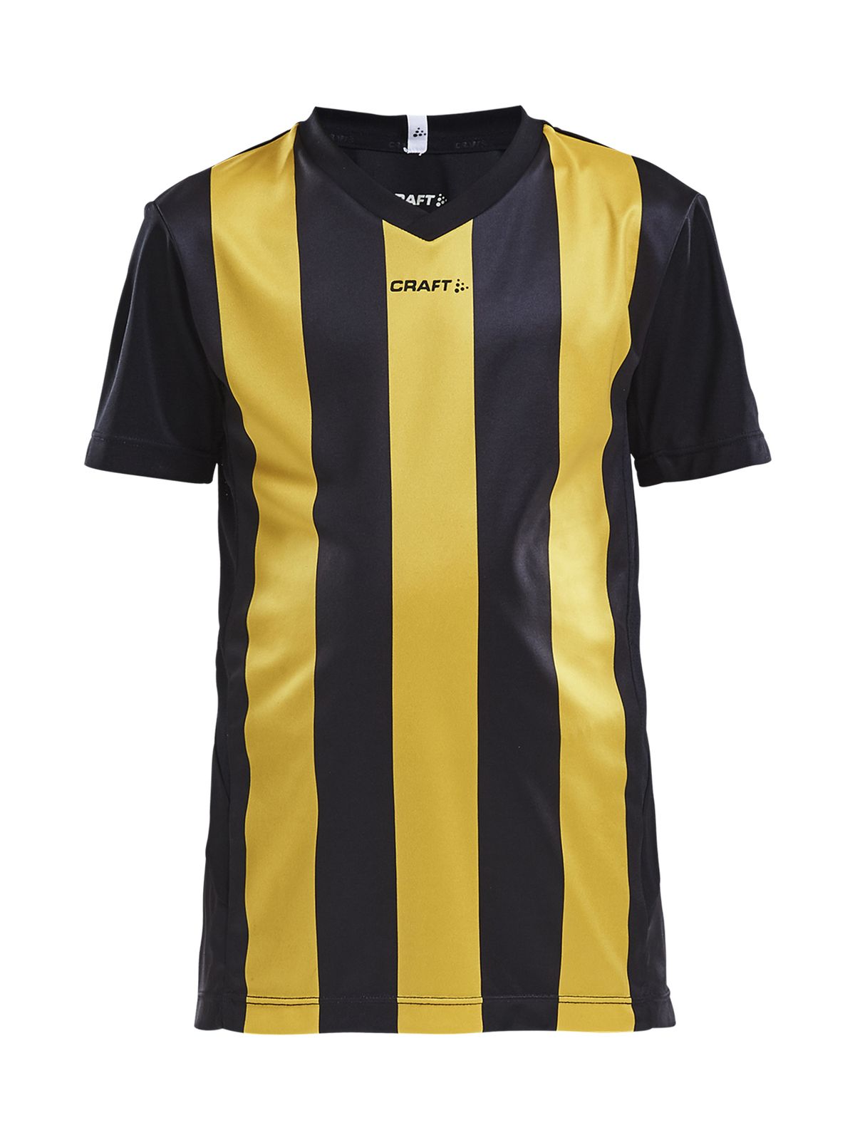 Craft - Progress Jersey Stripe JR - Black/Sweden Yellow 122/128