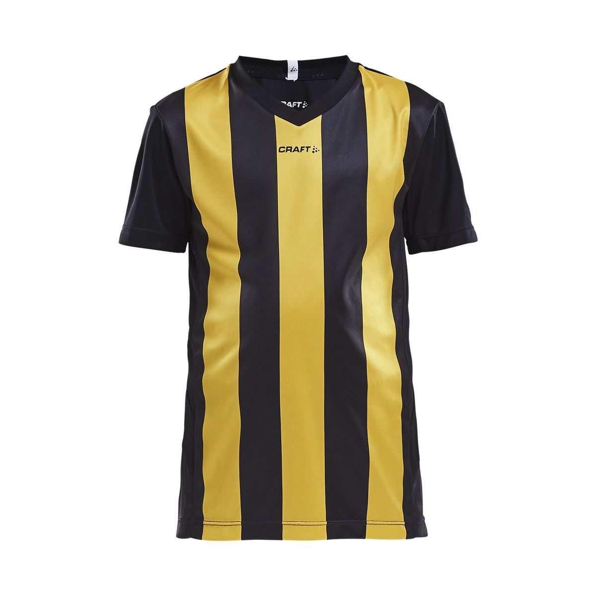 Craft - Progress Jersey Stripe JR - Black/Sweden Yellow 134/140