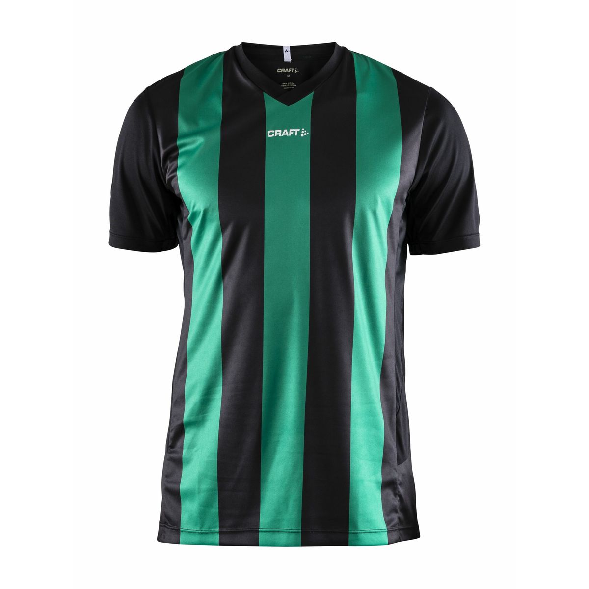 Craft - Progress Jersey Stripe Maend - Black/Team Green XXL