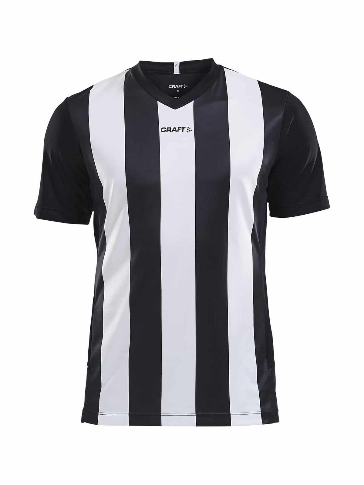 Craft - Progress Jersey Stripe Maend - Black/White 3XL