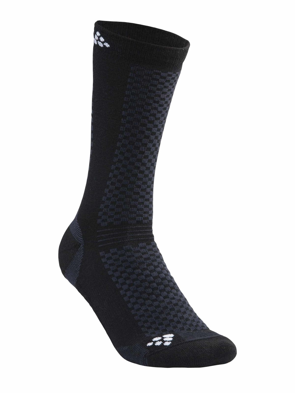 Craft - Warm Mid 2-pack Sock - Black-White 37/39