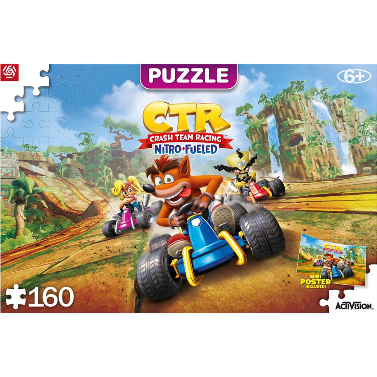 Crash Team Racing Puslespil - Good Loot Puzzle - 160 Brikker