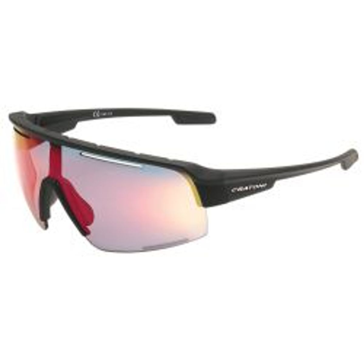 Cratoni C-matic Nxt Photochromic - Black rubber | clear w/ red mirror - Str. UNI - Solbriller