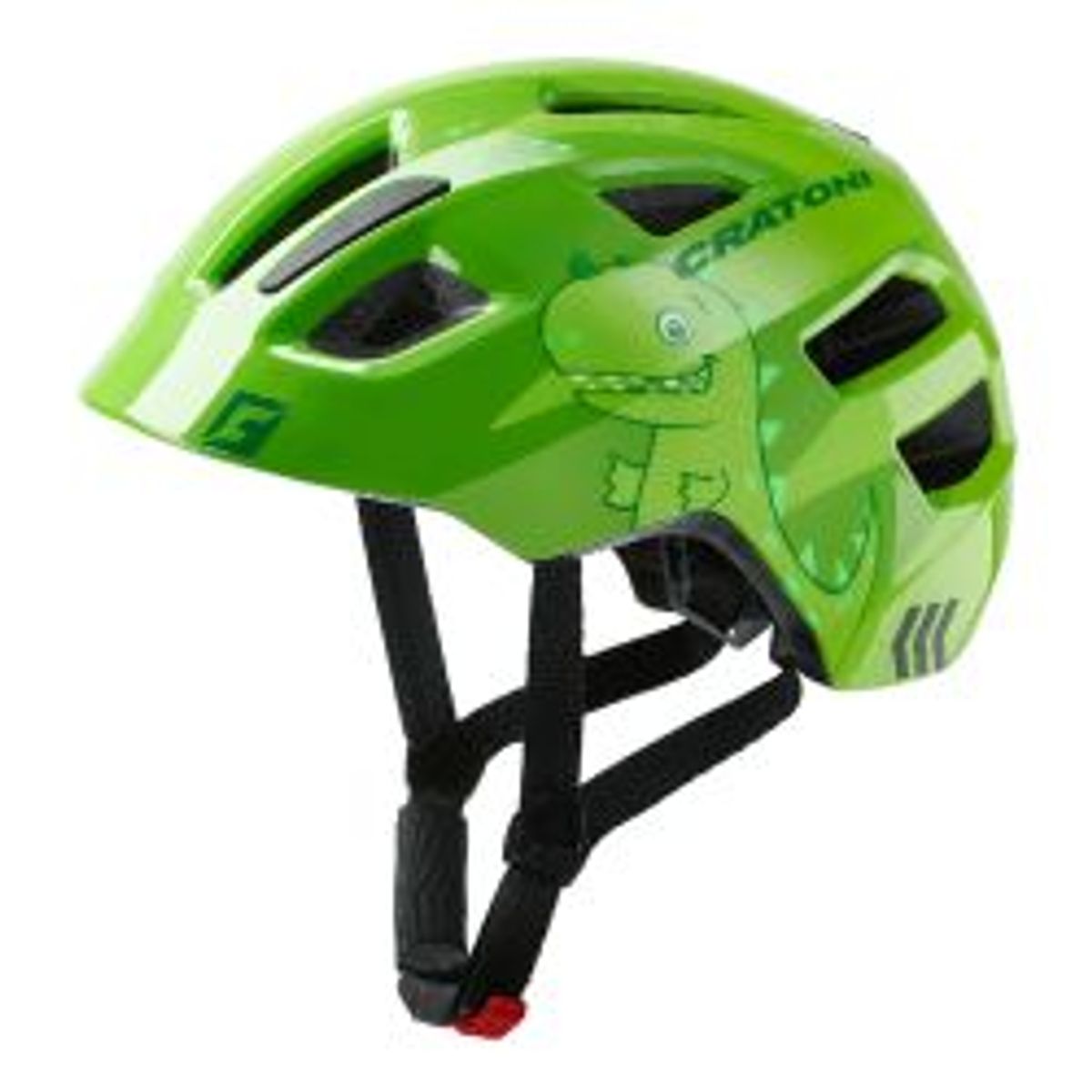 Cratoni Maxster - Dino green glossy - Str. XS-S (46-51 cm) - Cykelhjelm