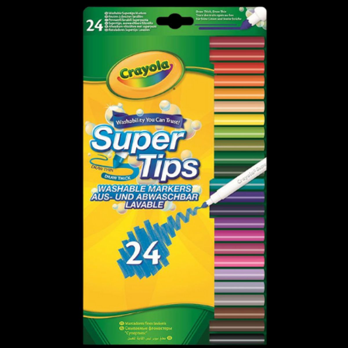 Crayola Super Tips Farvetusser - 24 stk