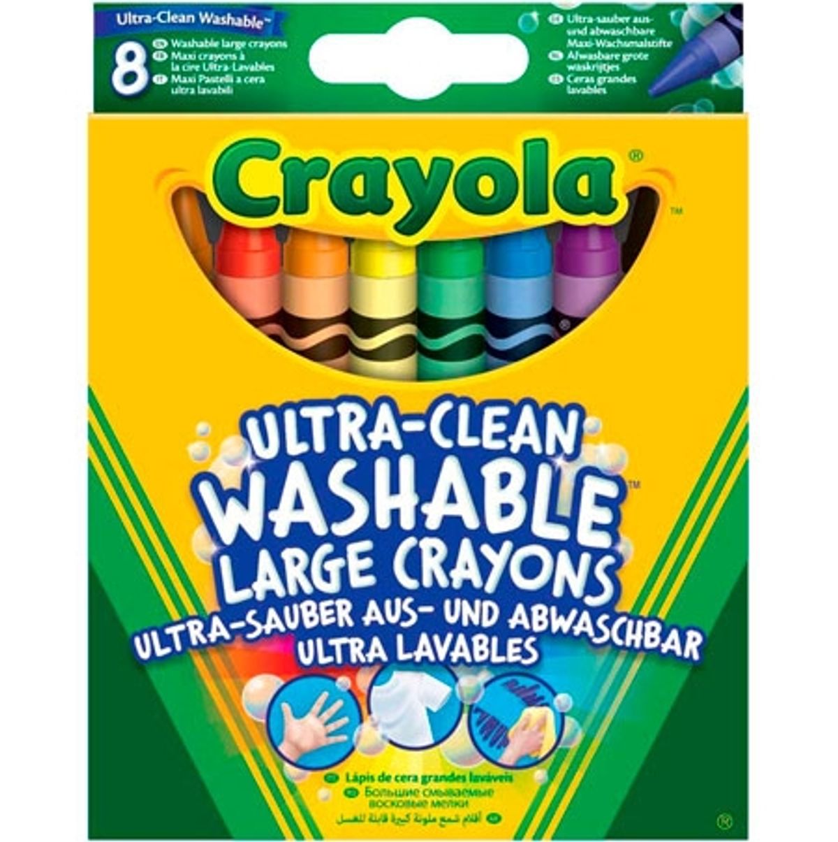 Crayola Ultra-Clean Farvekridt - 8 stk