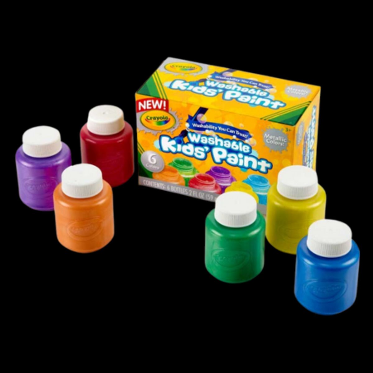 Crayola Washable Metallic Paints - 6 stk