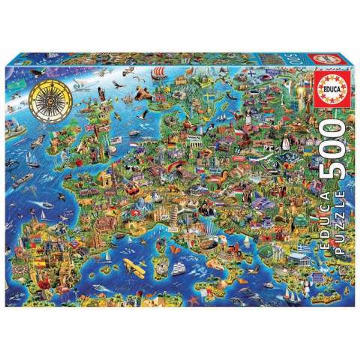 Crazy European map - 500 brikker