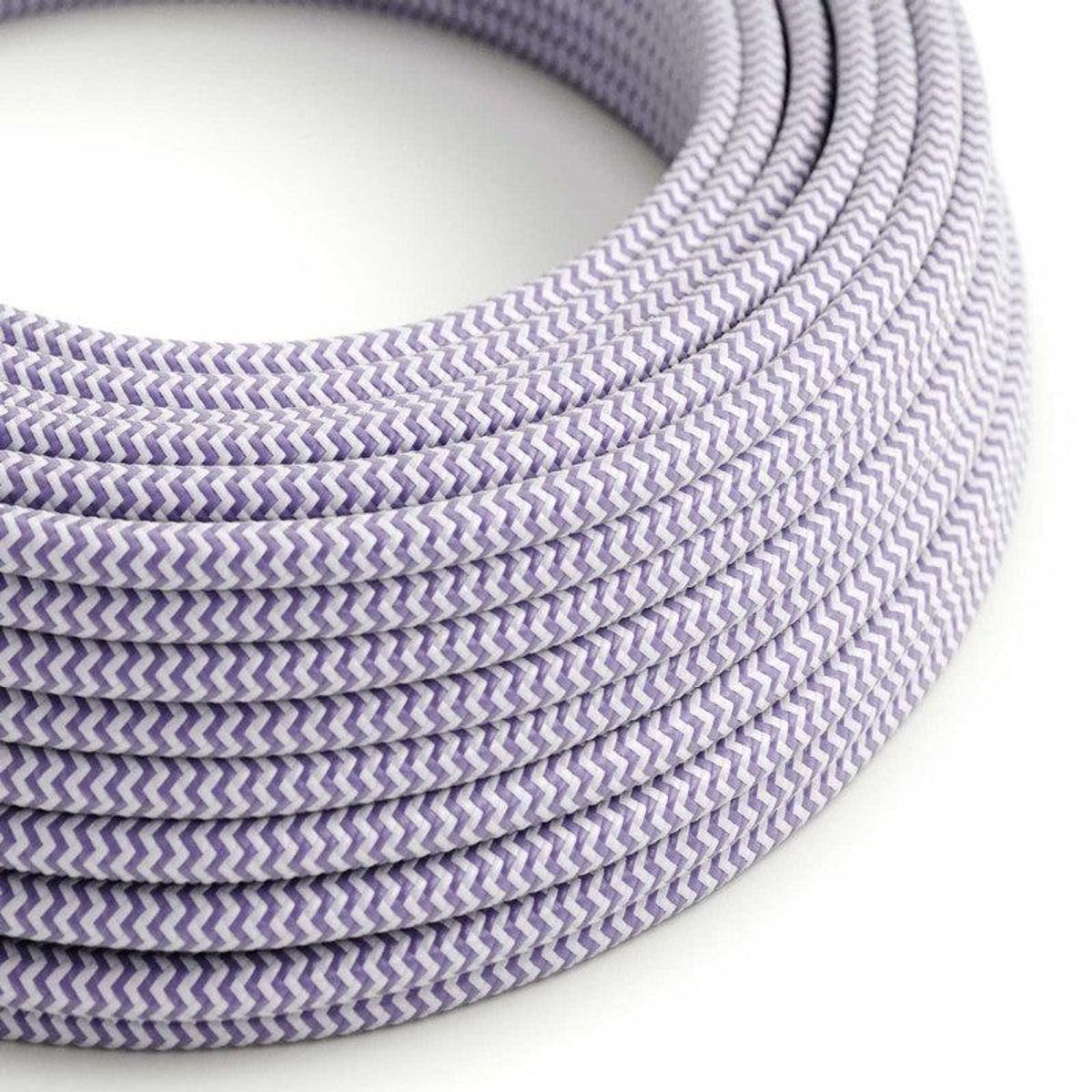 Creative Cables Stofledning Viskose Violet Lilla/hvid Stribet