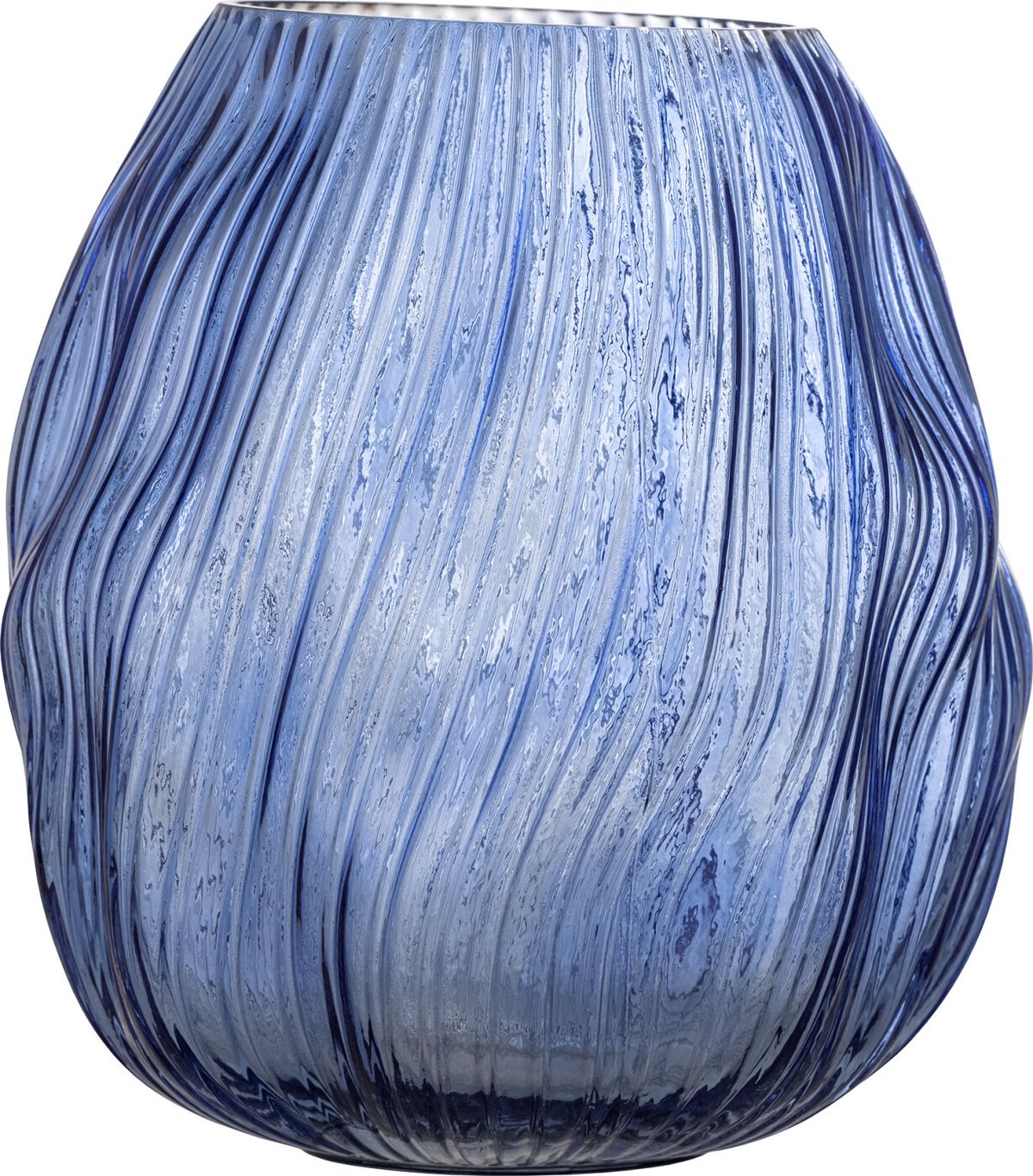 Creative Collection - Leyla Vase - Blå - Glas - H 22,5 Cm