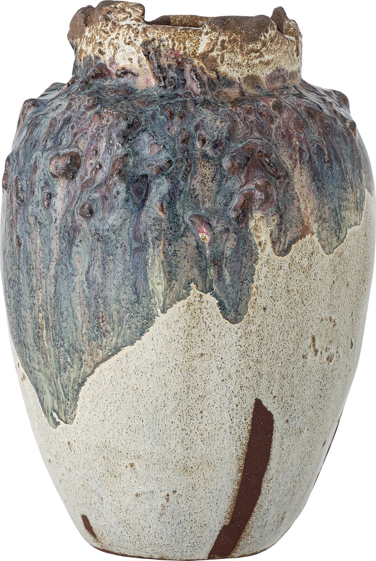 Creative Collection - Tauriel Vase - Blå - Stentøj Keramik - H 21 Cm