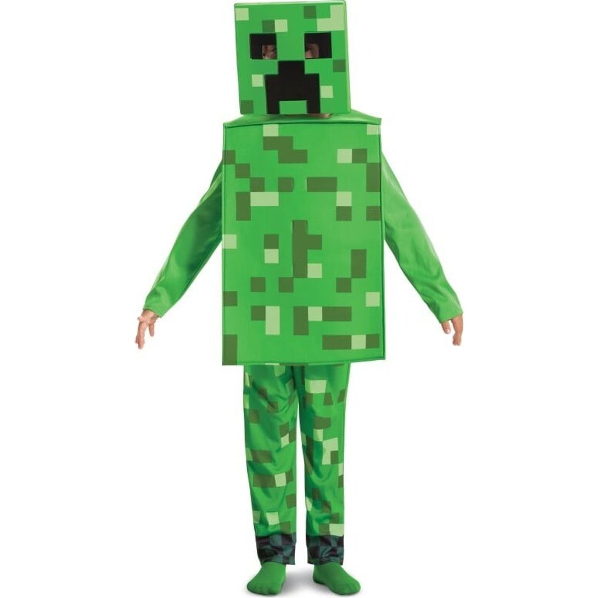 Creeper Kostume Til Børn - Minecraft - 128 Cm