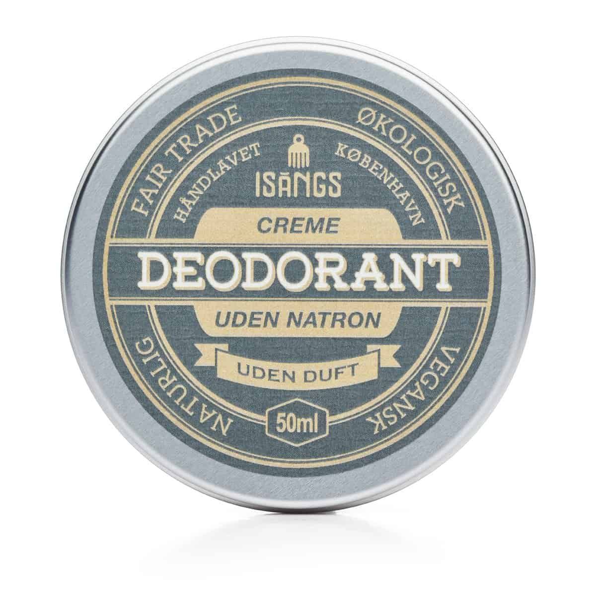 Creme deodorant uden natron - Duftfri - 50 ml