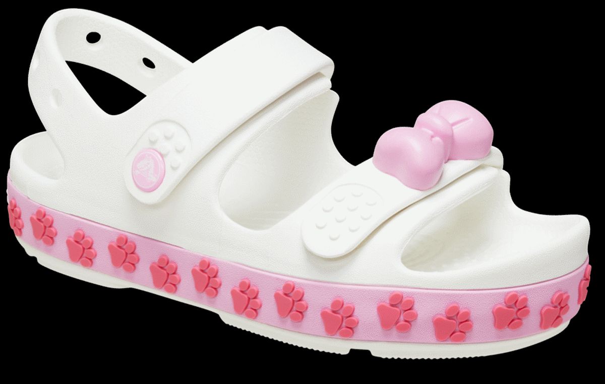 Crocband Cruiser Pet Sandal T - WHITE/PINK - 22/23