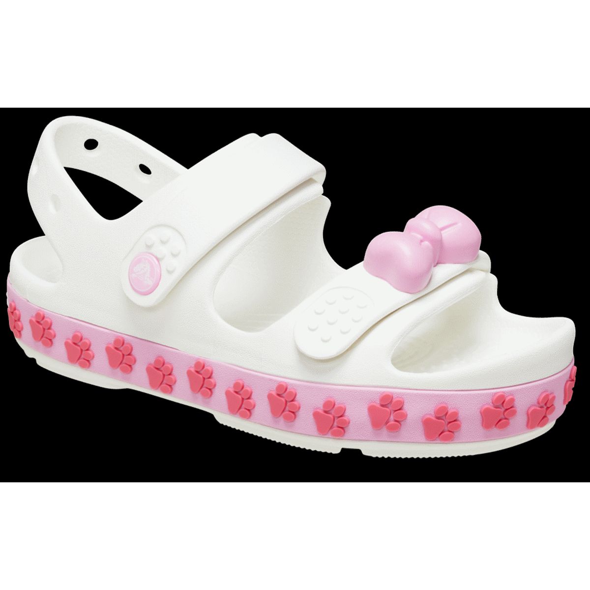 Crocband Cruiser Pet Sandal T - WHITE/PINK - 24/25