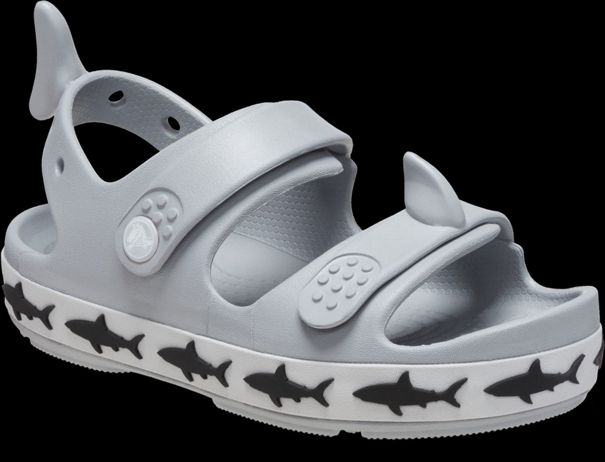 Crocband Cruiser Shark Sandal - LIGHT GREY - 22/23