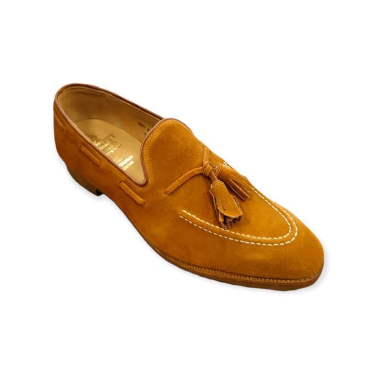 Crockett & Jones Guernsey Burnt Orange Ruskind Kvast Loafer