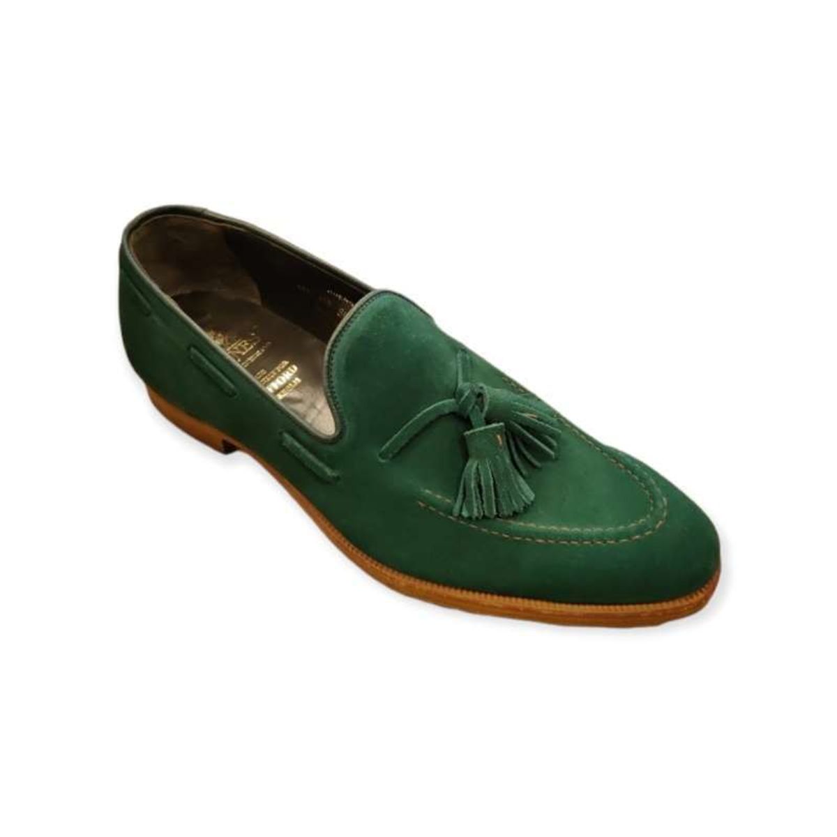 Crockett & Jones Guernsey Green Suede Tassel Loafer