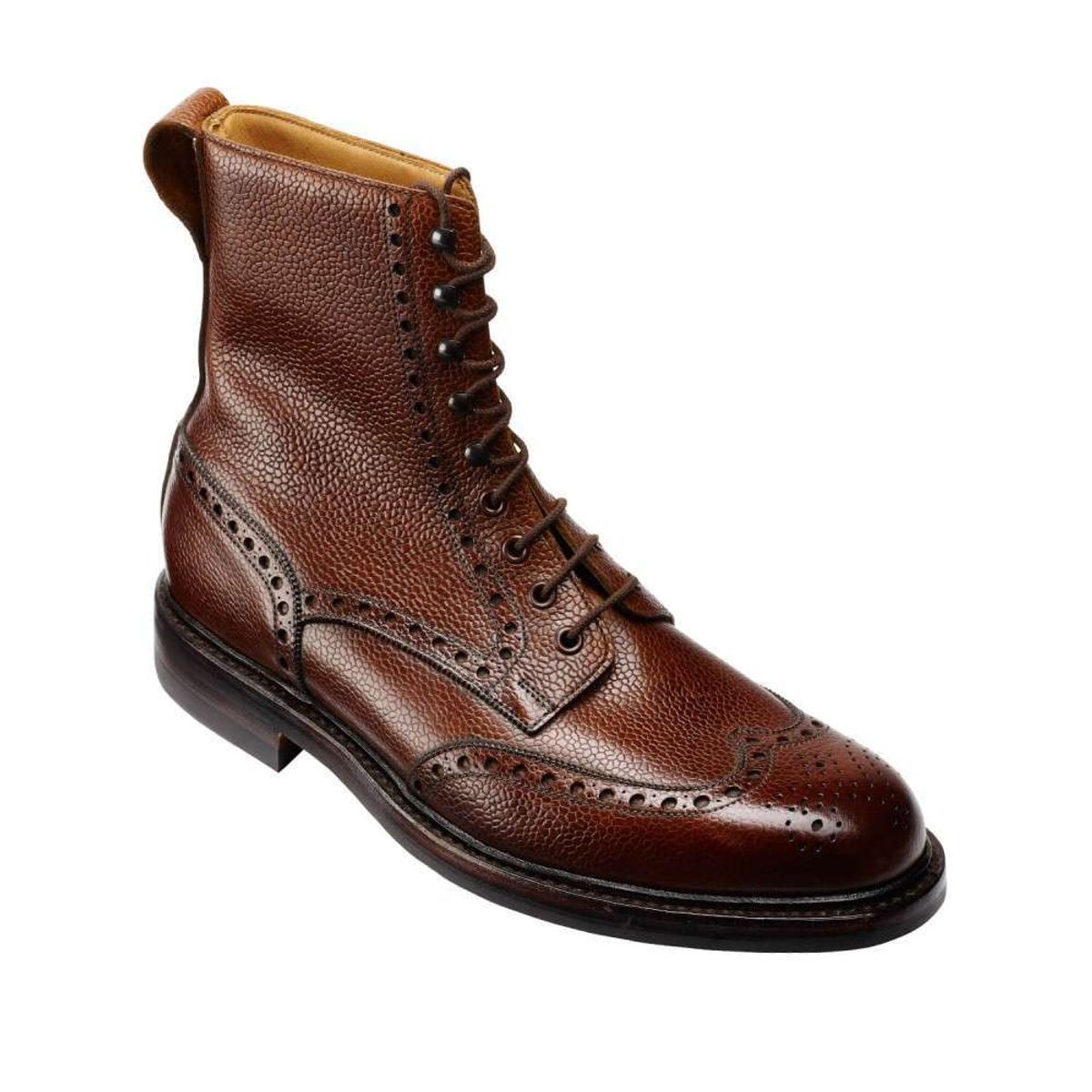 Crockett & Jones Islay Dark Brown Dainite Studded Grain