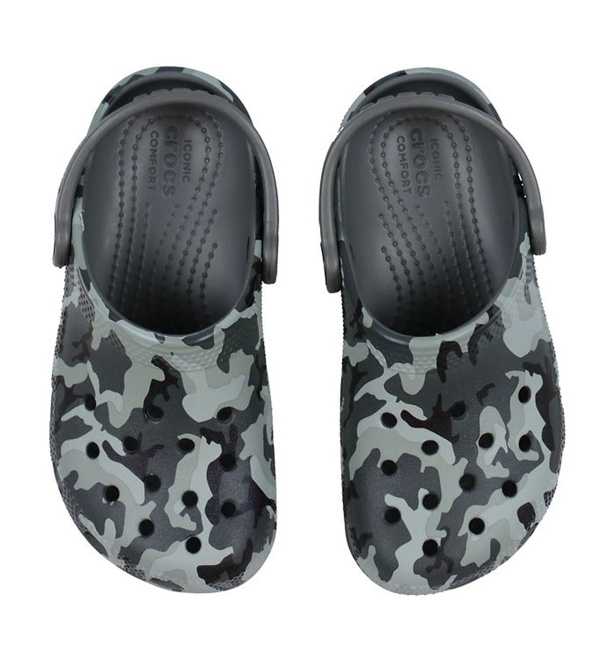 Crocs Sandaler - Classic Camo Clog K - Sort/Grå