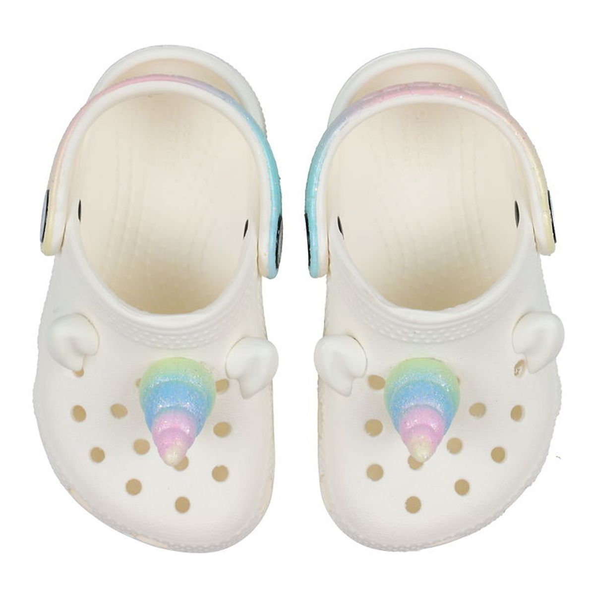 Crocs Sandaler - Classic Rainbow Unicorn Clog T - Chalk