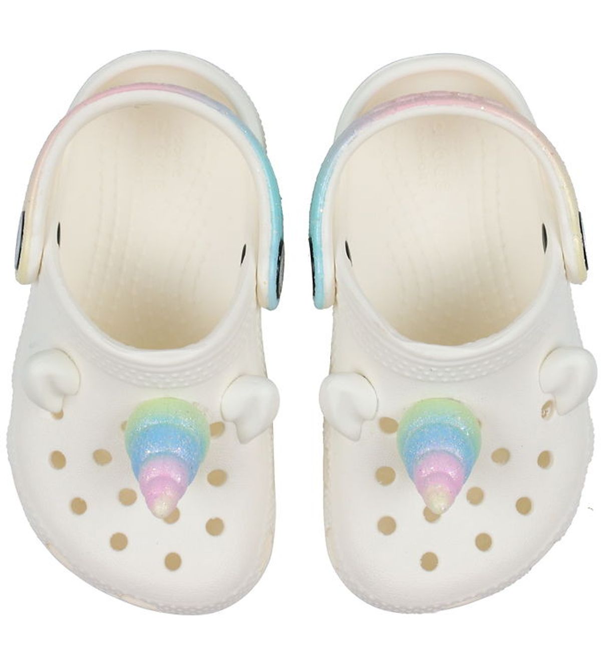 Crocs Sandaler - Classic Rainbow Unicorn Clog T - Chalk