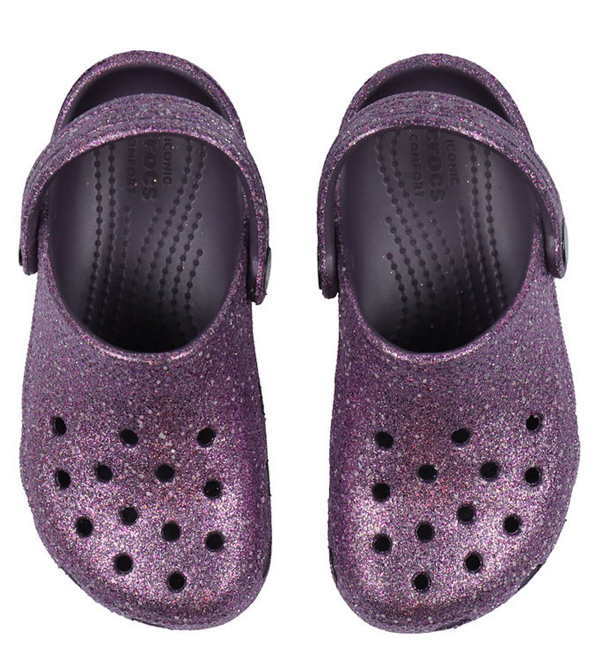 Crocs Sandaler - Classic Space Glitter Clog K - Dark Iris