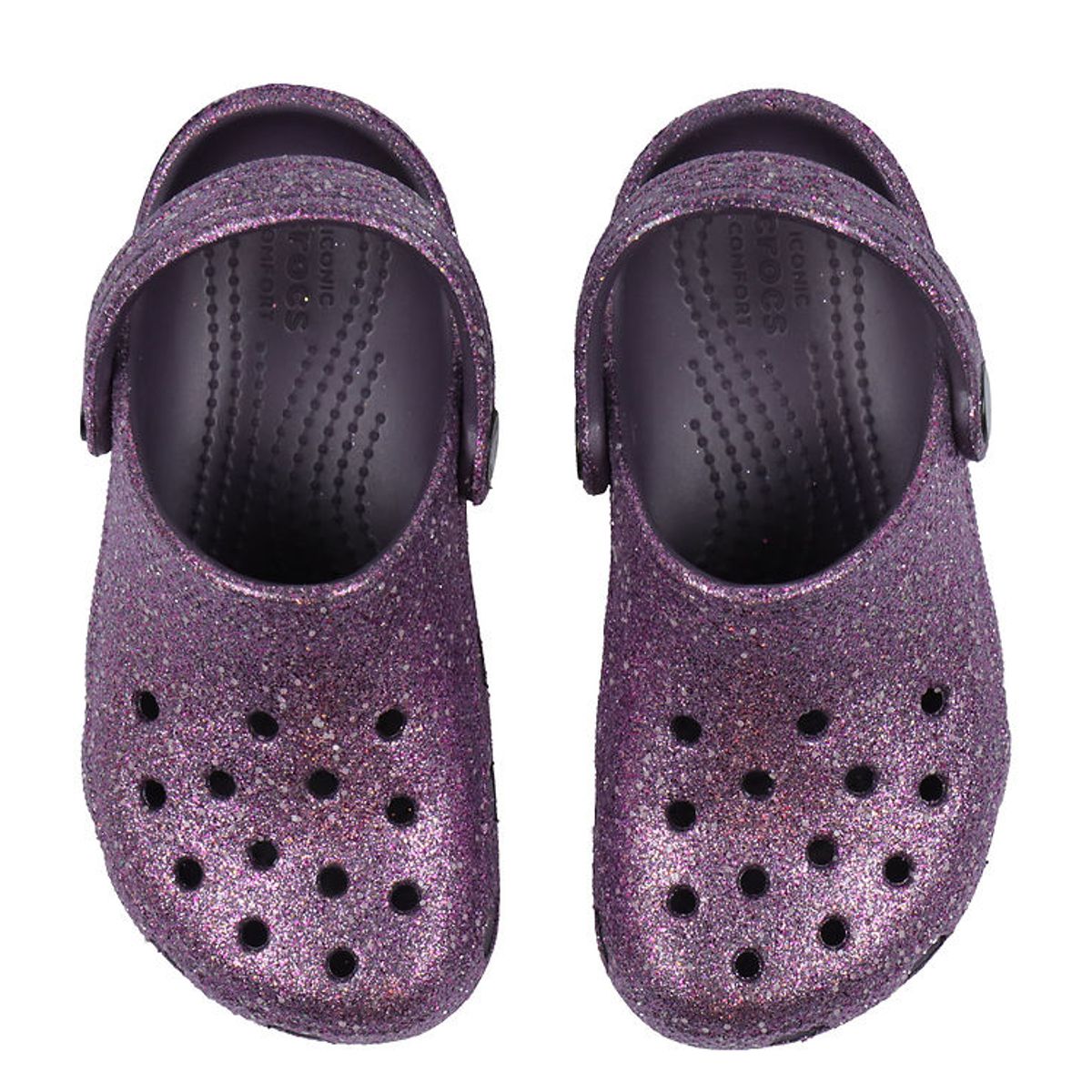 Crocs Sandaler - Classic Space Glitter Clog K - Dark Iris