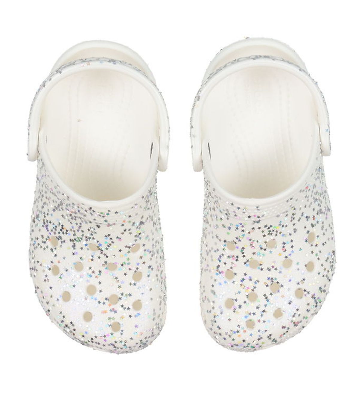 Crocs Sandaler - Classic Starry Glitter Clog K - Hvid