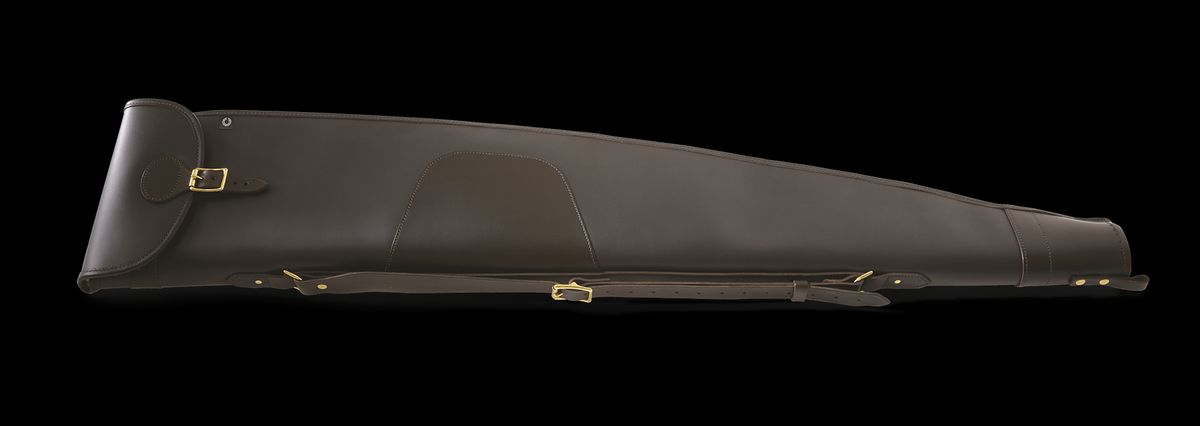 CROOTS Byland Rifle Slip zip/flap, læder, dark havana - 45"