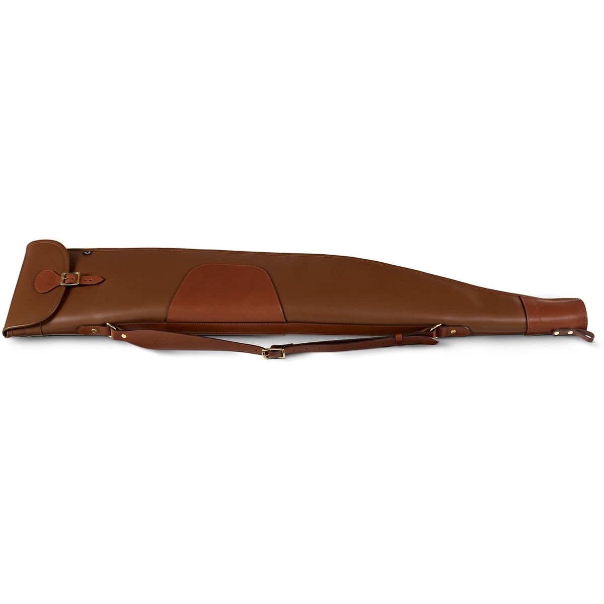 CROOTS Byland Rifle Slip zip/flap, læder, london tan - 45"