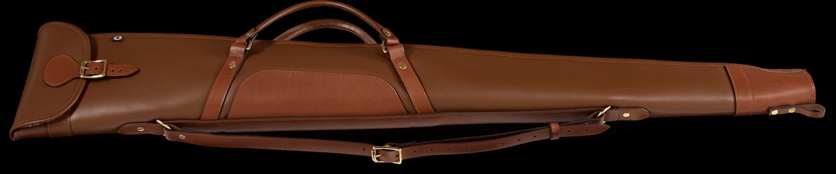 CROOTS Byland Shotgun Slip zip/flap/håndtag, læder, london tan - 30"