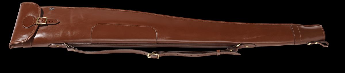 CROOTS Malton Shotgun Slip zip/flap, læder, chestnut - 30"