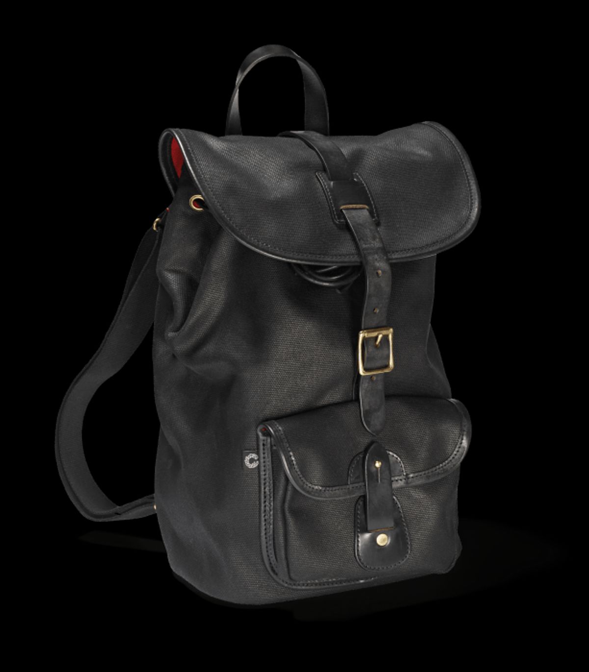 CROOTS Vintage Canvas Rucksack rygsæk, sort